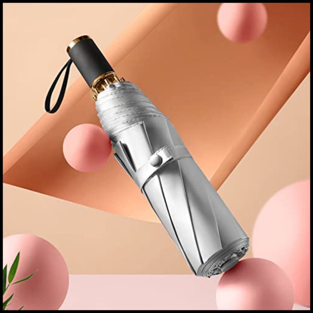Compact Reverse Umbrella Windproof Upf 50+ Uv Pro… - image 2